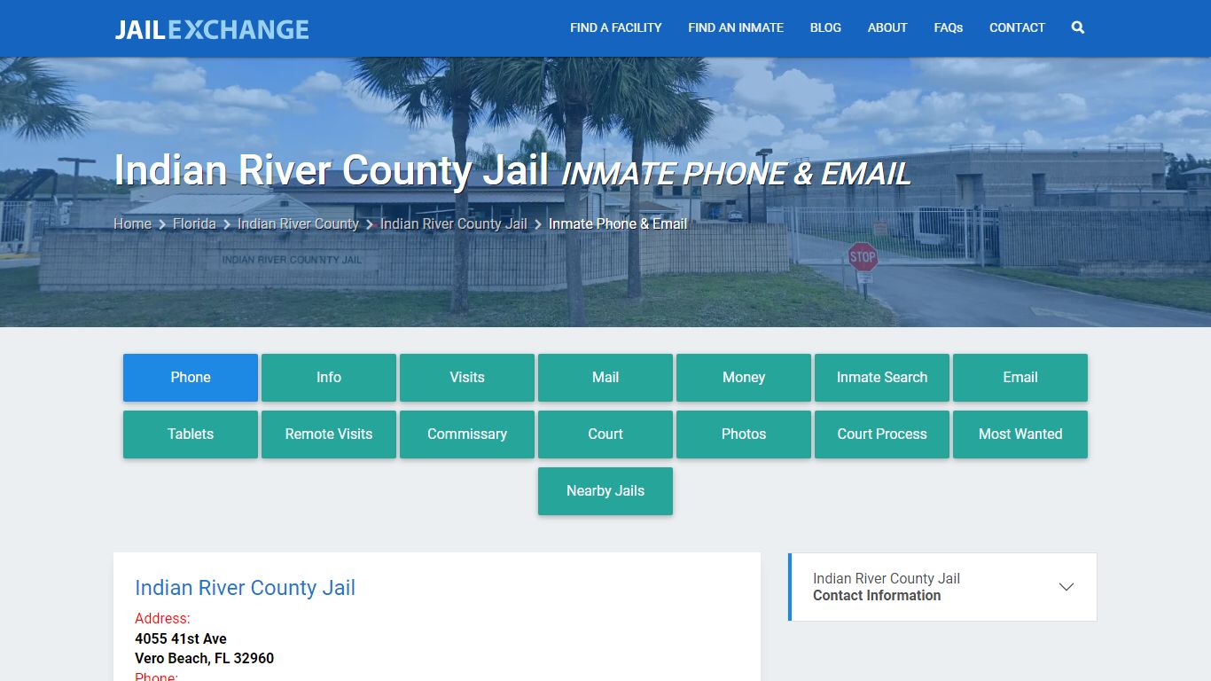 Inmate Phone - Indian River County Jail, FL - Jail Exchange